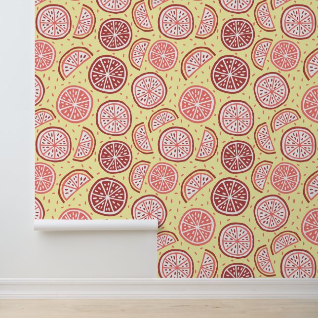Colorful Citrus Pattern Wallpaper (Application)