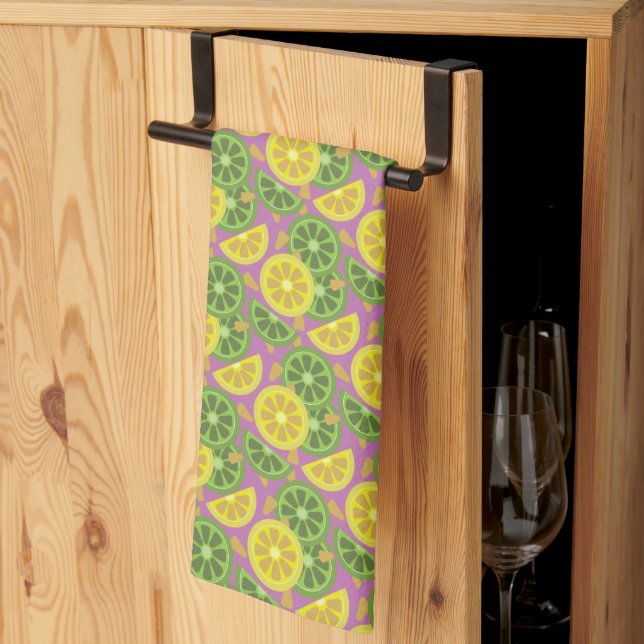 Colorful Citrus Print Summer Kitchen Towels (Thirds Fold)
