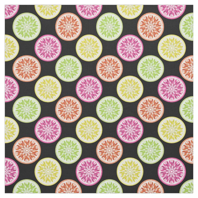 Colorful Citrus Slices Fabric (Swatch)