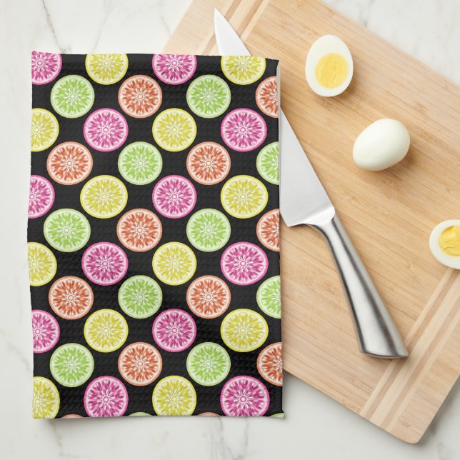 Colorful Citrus Slices Kitchen Towel (Quarter Fold)