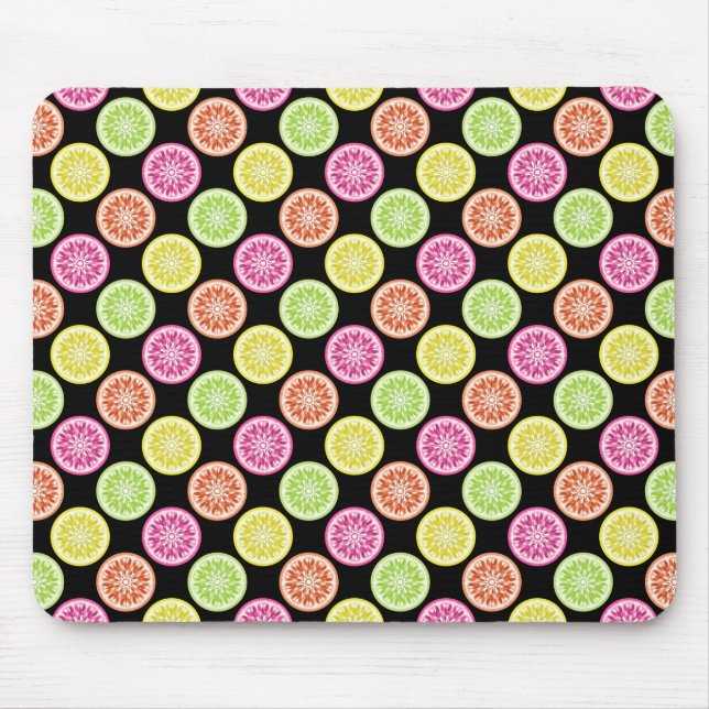 Colorful Citrus Slices Mouse Pad (Front)