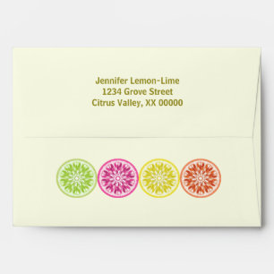 Colorful Citrus Slices Personalized Envelope
