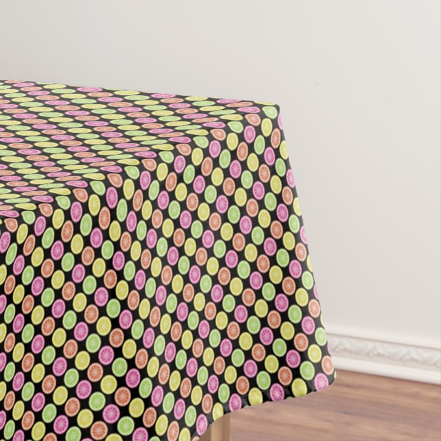 Colorful Citrus Slices Tablecloth (In Situ)