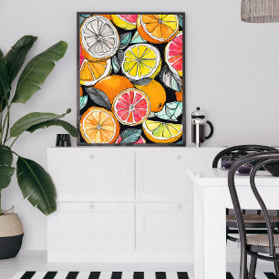 Colorful Citrus unframed Poster