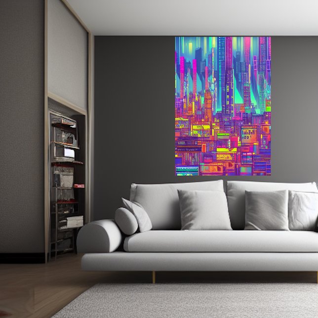 Colorful city | AI Art  Poster (Creator Uploaded)