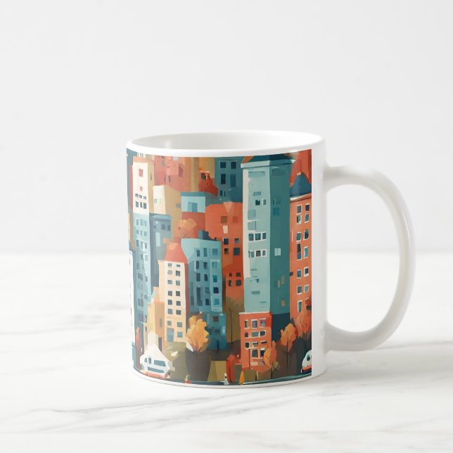 Colorful city coffee mug (Right)