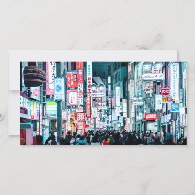 Colorful City of Tokyo Japan at Night Poster (Front)