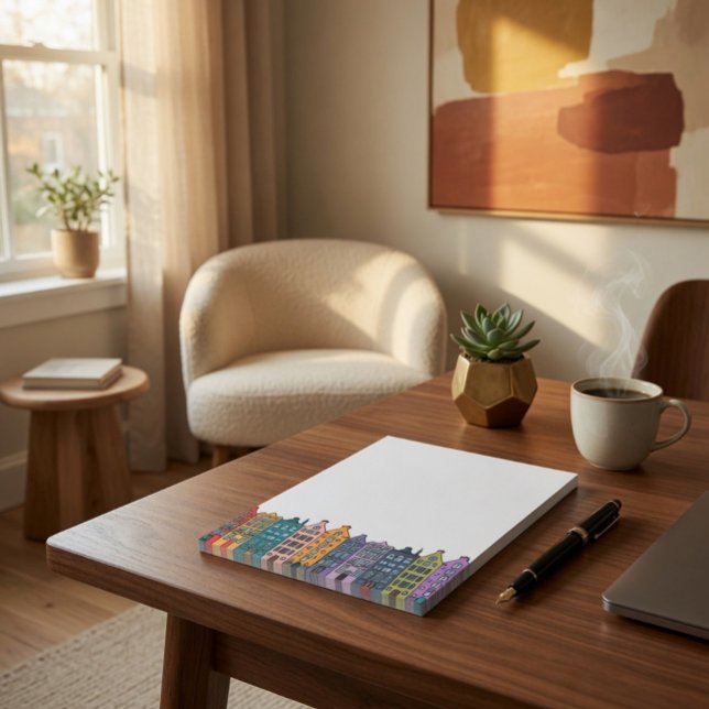 Colorful City Row Houses Post-it® Notes  (Creator Uploaded)