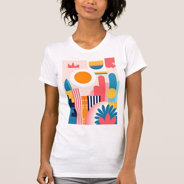 Colorful Cityscape T-Shirt (Front)