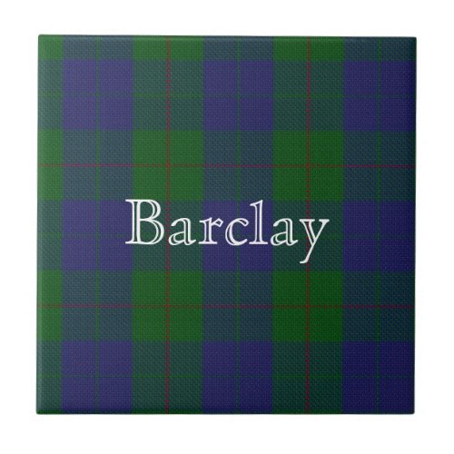 Colorful Clan Barclay Tartan Plaid Custom Tile