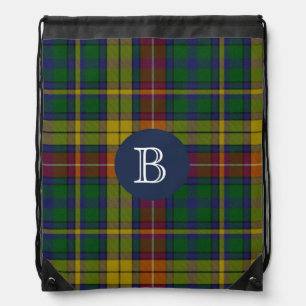 Colorful Clan Buchanan Plaid Monogram Backpack