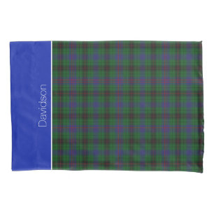 Colorful Clan Davidson Tartan Plaid Pillow Case
