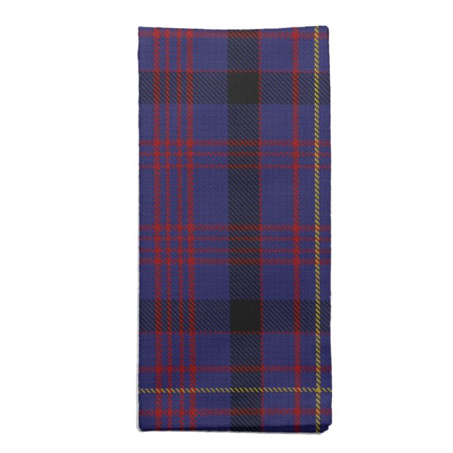 Colorful clan Dundonald Tartan Cloth Napkins (Folded)