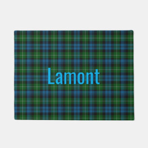 Colorful Clan Lamont Tartan Plaid Door Mat