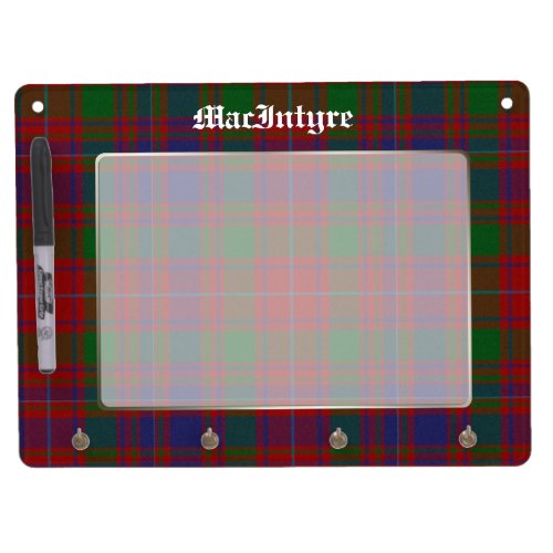 Colorful Clan MacIntyre Tartan Plaid Custom Dry Erase Board With Keychain Holder