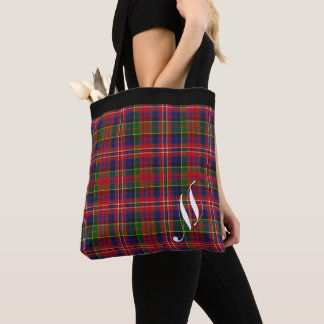 Colorful Clan MacPherson Plaid Monogrammed Tote Bag