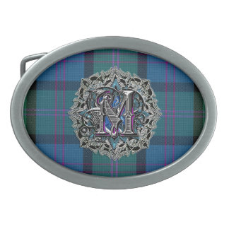 Colorful Clan MacThomas Monogram Belt Buckle