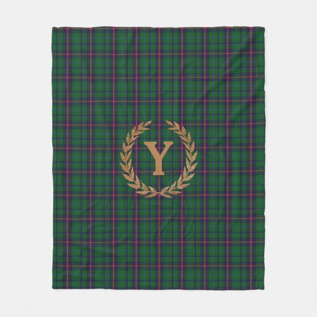 Colorful Clan Young Tartan Fleece Blanket (Front)