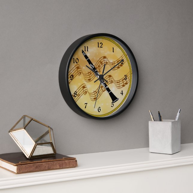 Colorful Clarinet Design Clock (Office)