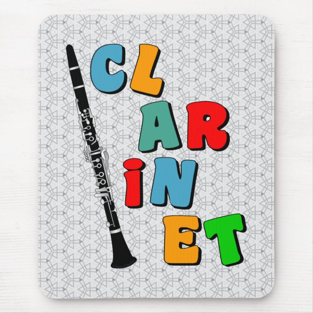 Colorful Clarinet Mouse Pad (Front)