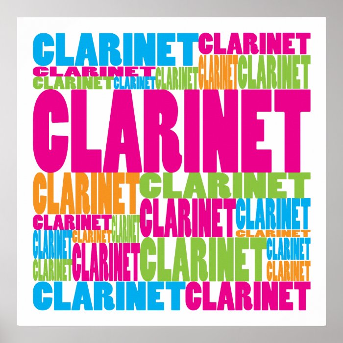 Colorful Clarinet Poster