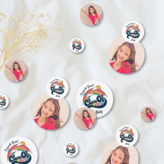 Colorful Class of 2025 Graduation Photo Confetti (Colorful Class of 2025 Graduation Photo Confetti
)