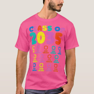 Colorful Class Of 2035 Checklist Kindergarten Grow T-Shirt