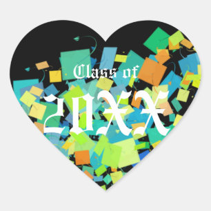 Colorful Class of Graduation Stickers