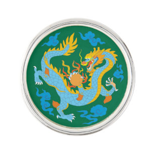 Colorful Classic Chinese Dragon Lapel Pin