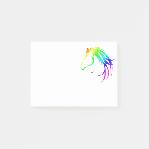 Colorful Classic  Multicolored Horse Head Logo Post_it Notes