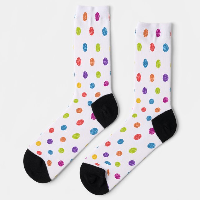 Colorful Classic Polka Dot Pattern Socks (Left)