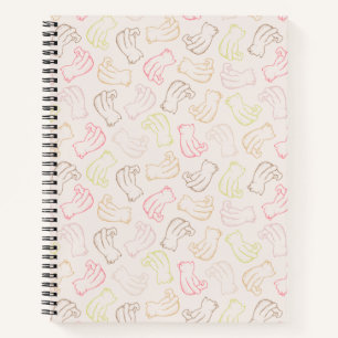 Colorful Classic Pooh Pattern Notebook
