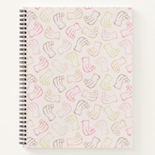 Colorful Classic Pooh Pattern Notebook