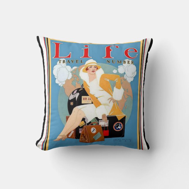 Colorful & Classy Art Deco Life Pillow (Front)