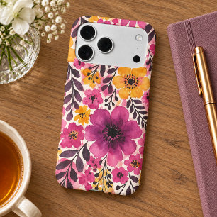 Colorful Classy Delicate Watercolor Flowers Iphone 18 Pro Max Case