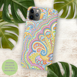 Colorful classy Ornate Paisley Floral Art Motif iPhone 11Pro Max Case