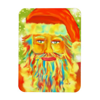 "Colorful Claus" Santa Art By Victoria Lynn Hall Magnet