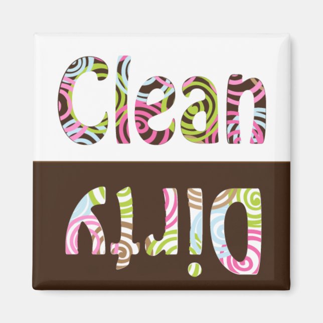 Colorful Clean/Dirty Dish Washer Magnet (Front)