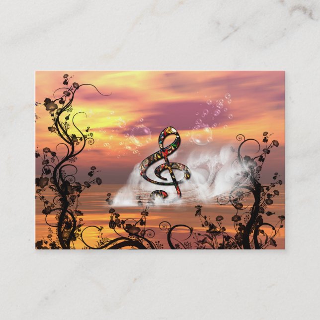 Colorful clef business card (Front)