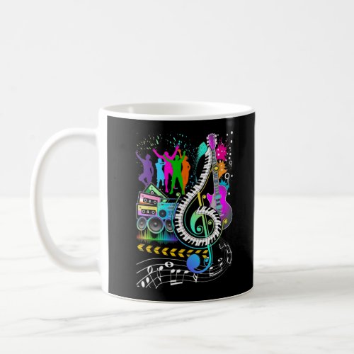 Colorful Clef Music Note Musician Pianist Coffee Mug