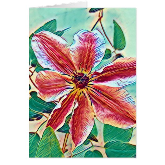Colorful Clematis Art Cards (Front)