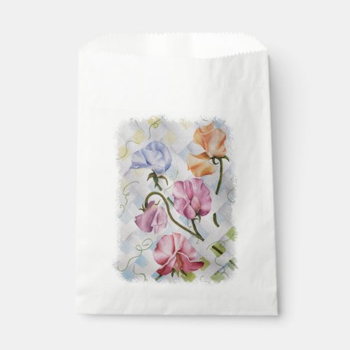 COLORFUL CLIMBING SWEET PEA FLOWERSTHANK YOU FAVOR BAG