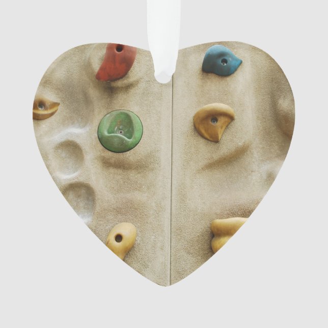 Colorful Climbing Wall Rocks Ornament (Front)
