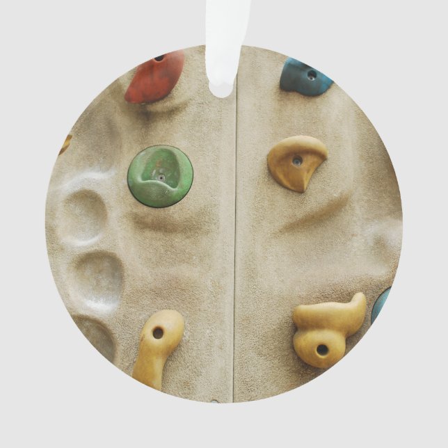 Colorful Climbing Wall Rocks Ornament (Front)