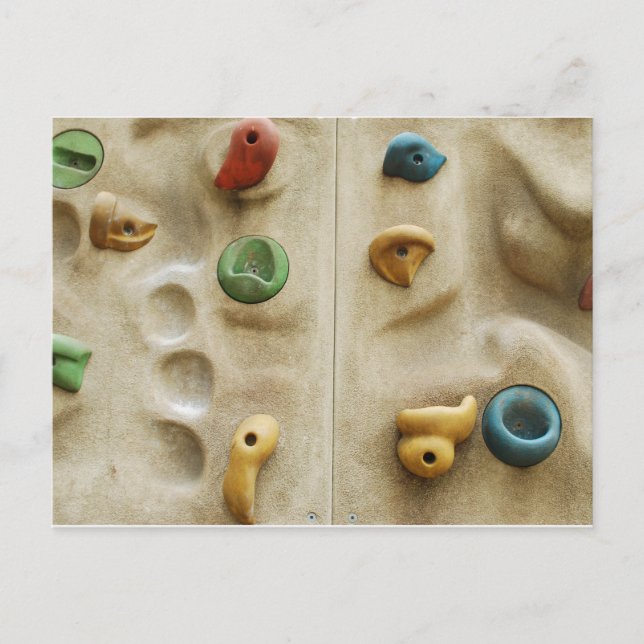 Colorful Climbing Wall Rocks Postcard (Front)
