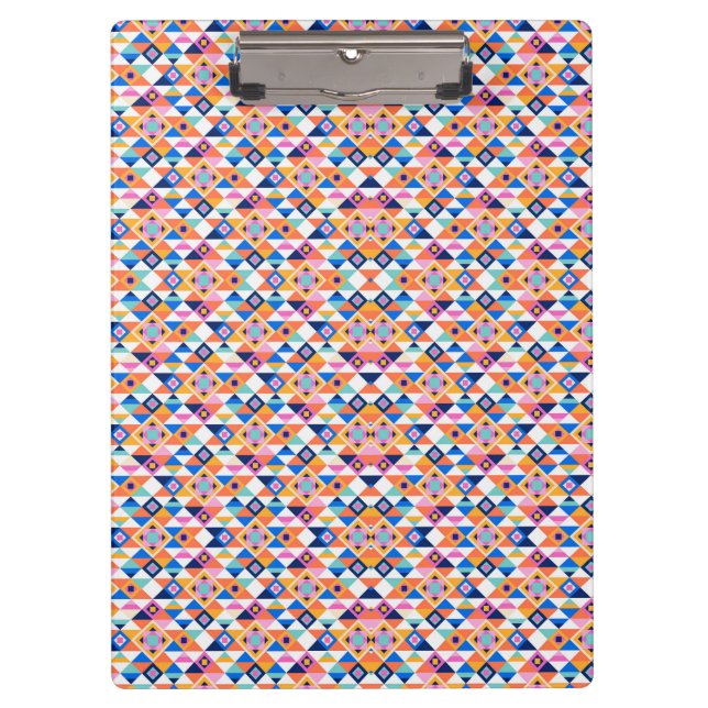 Colorful clipboard with geometric pattern (Front)