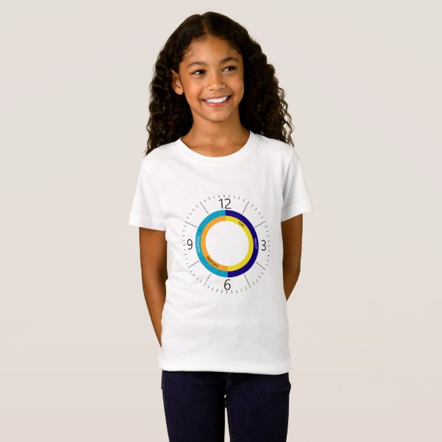 Colorful clock face T-Shirt (Front Full)