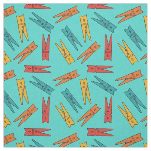 Colorful Clothes Pegs Laundry Room Fabric