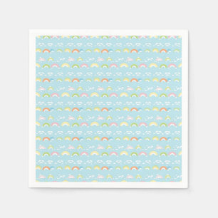 Colorful Cloud and Rainbow Seamless Napkins