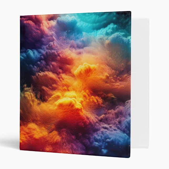 Colorful Clouds 3 Ring Binder (Front/Inside)